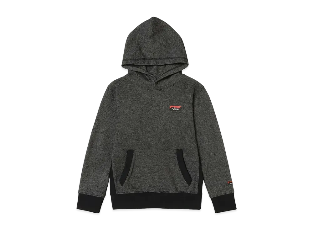 NANGA Eco Hybrid Mini Box Logo Kids Sweat Hoodie(Kids) "Blk"