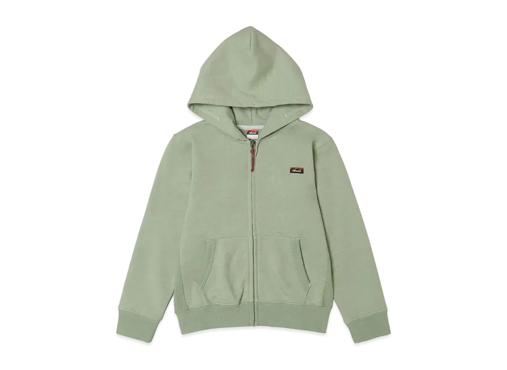 NANGA Eco Hybrid Kids Sweat Zip Parka(Kids) "Sage"