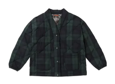 NANGA Women's Cotton Peach Down Hanten Jacket "Black Watch"