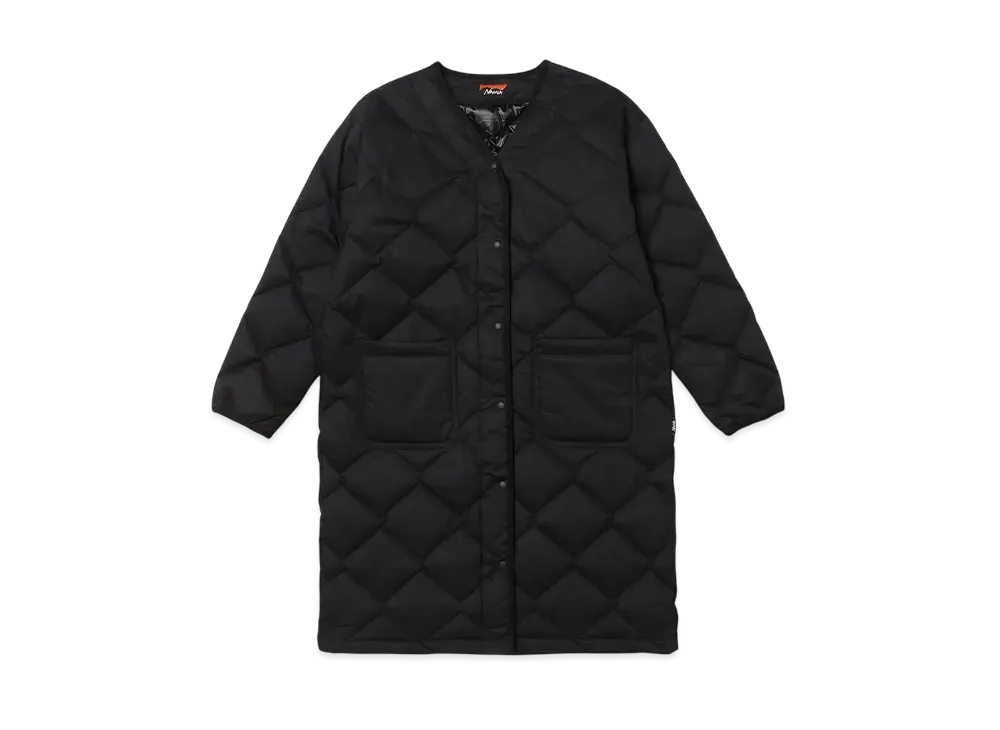 NANGA Women's Cotton Peach Down Long Cardigan "Black"