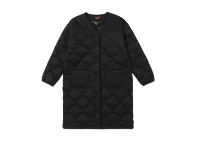 NANGA Women's Cotton Peach Down Long Cardigan "Black"