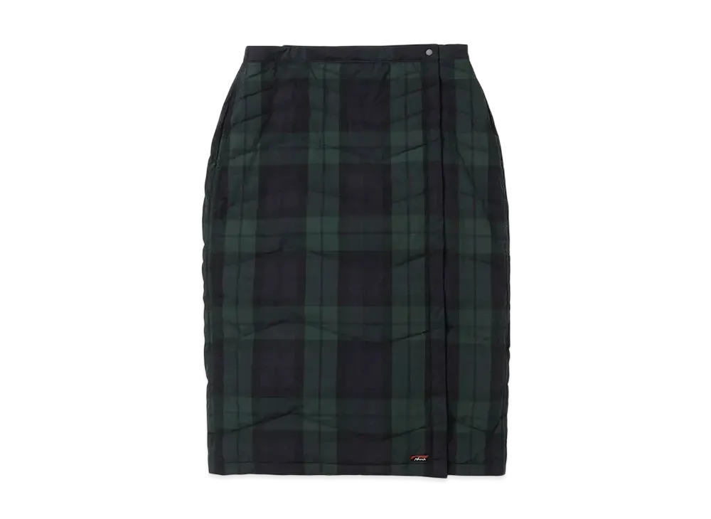 NANGA Women's Cotton Peach Down Wrap Skirt "Black Watch"