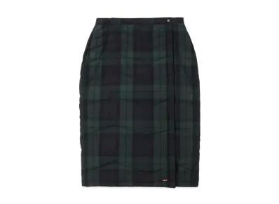 NANGA Women's Cotton Peach Down Wrap Skirt "Black Watch"