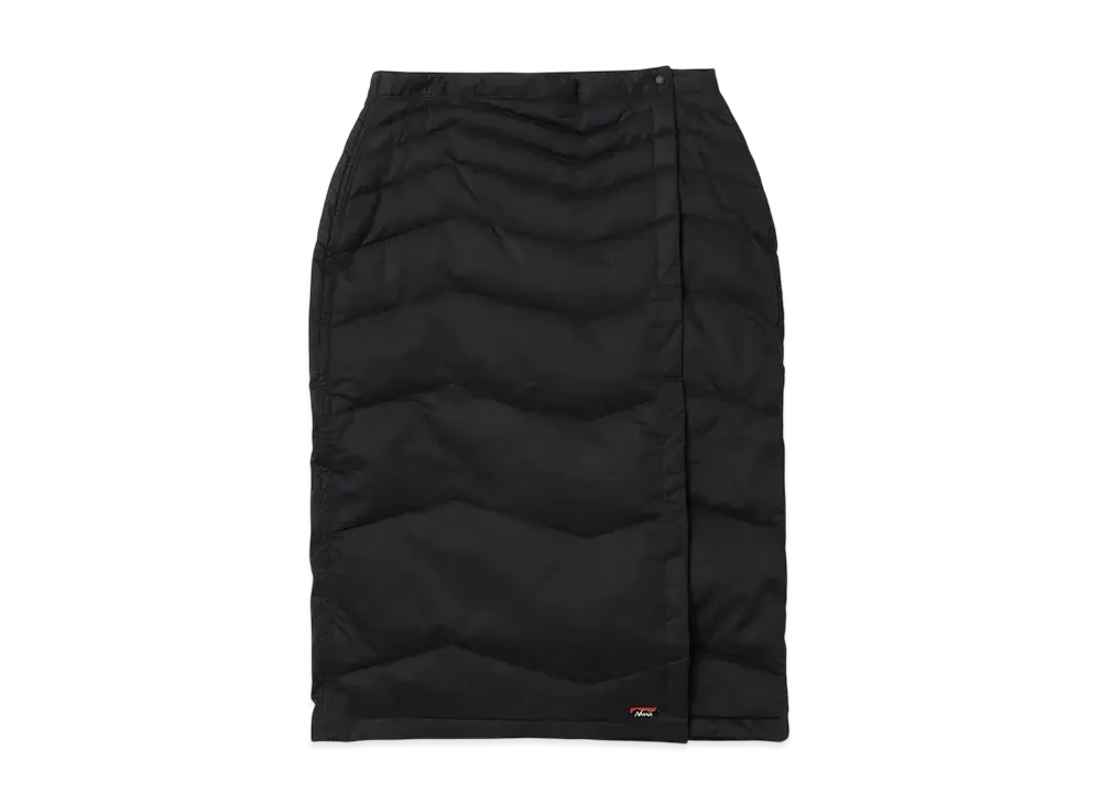 NANGA Women's Cotton Peach Down Wrap Skirt "Black"