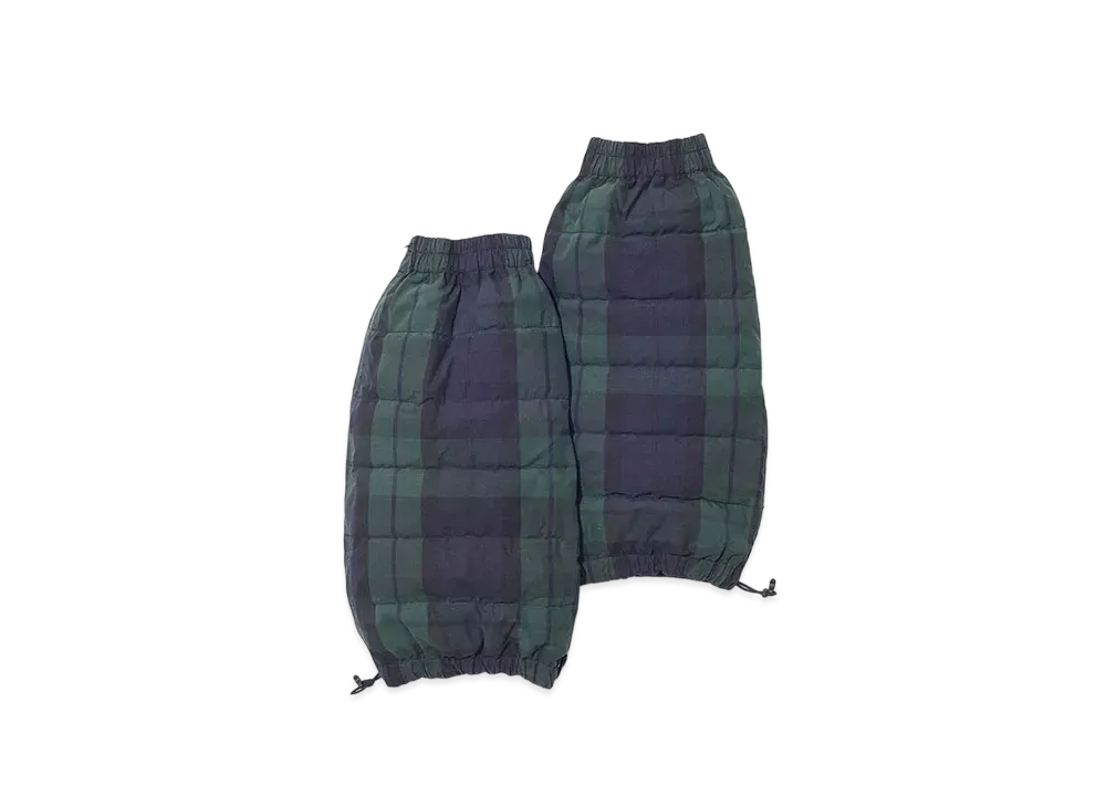 NANGA Cotton Peach Down Leg Warmers "Black Watch"