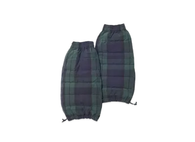 NANGA Cotton Peach Down Leg Warmers "Black Watch"