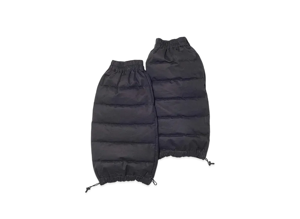 NANGA Cotton Peach Down Leg Warmers "Black"