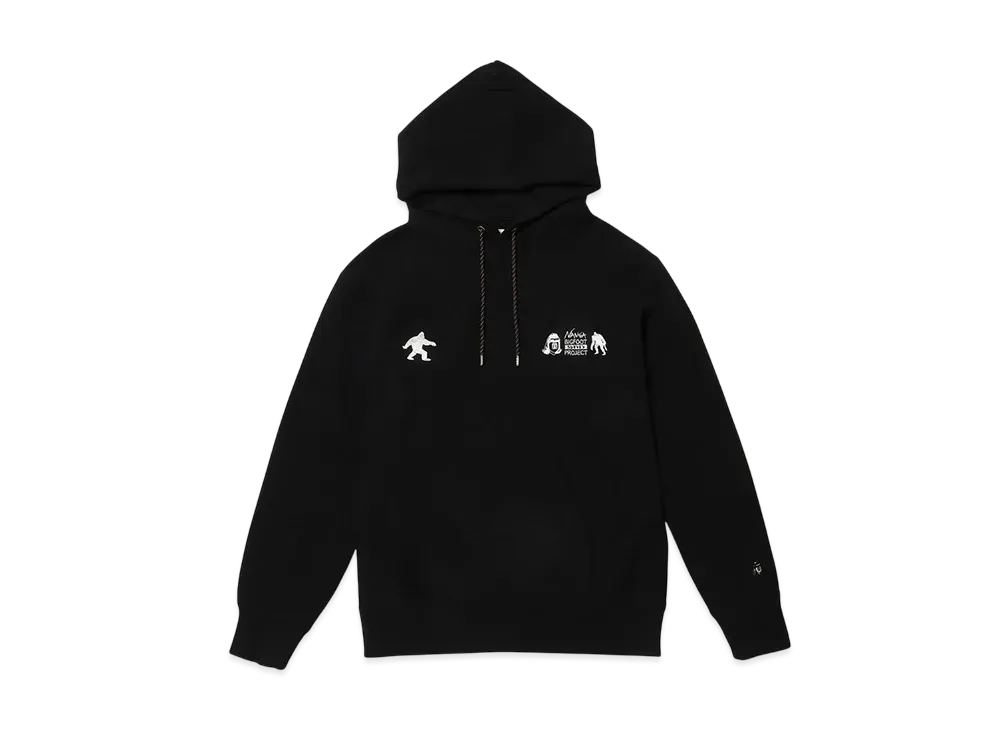 NANGA x Tacoma Fuji Records Bigfoot Survey Project Logo Hoodie(Unisex) "Black"