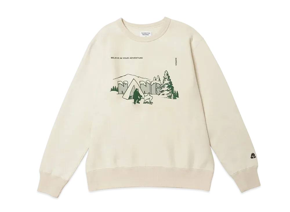 NANGA x Tacoma Fuji Records Quiet Illusion Sweatshirt(Unisex) "Natural"