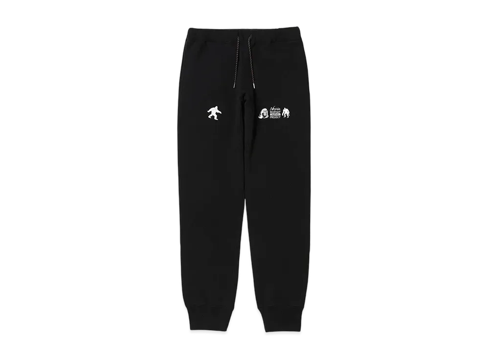 NANGA x Tacoma Fuji Records Bigfoot Survey Project Logo Sweat Pants(Unisex) "Black"