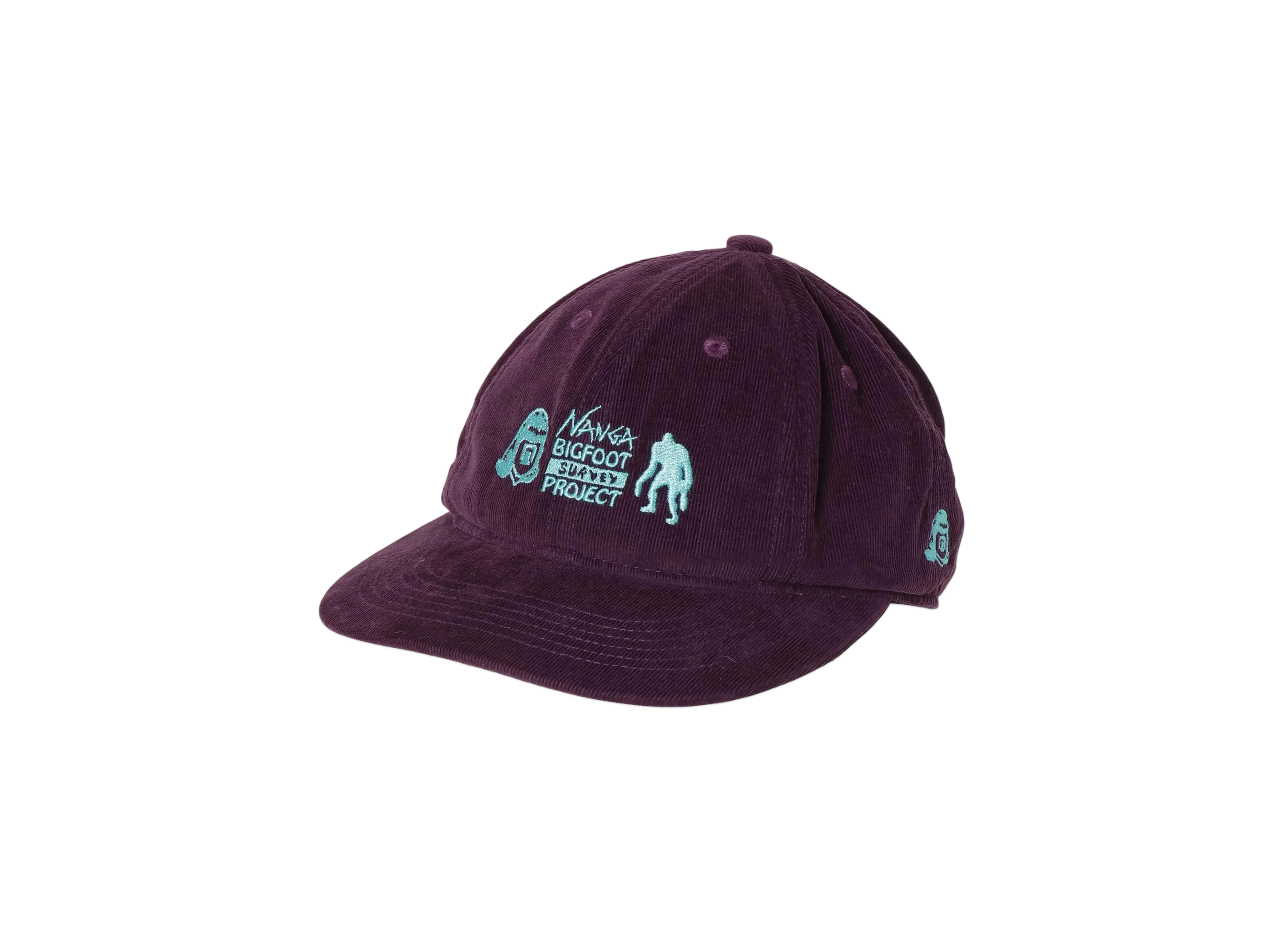 NANGA x Tacoma Fuji Records Bigfoot Survey Project Logo Corduroy Cap(Unisex) "Purple"