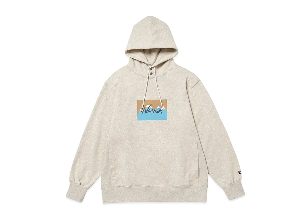 NANGA x Jerry Ukai Eco Hybrid Logo Hoodie(Unisex) "Oatmeal"