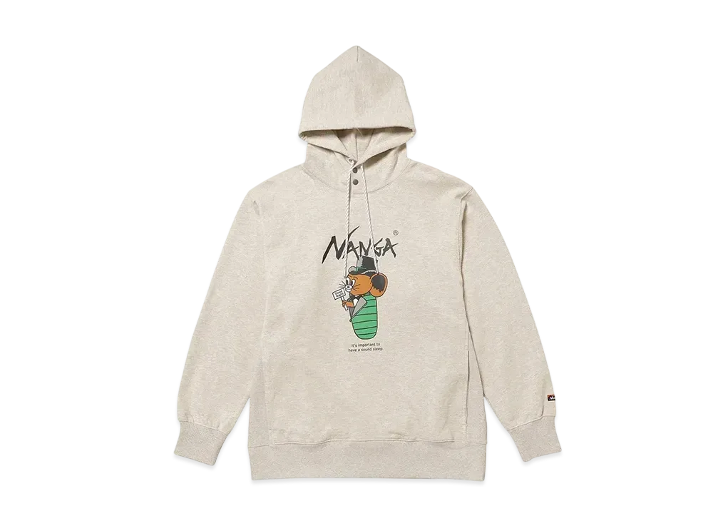 NANGA x Jerry Ukai Eco Hybrid Sleeping Jerry Marquez Hoodie(Unisex) "Oatmeal"