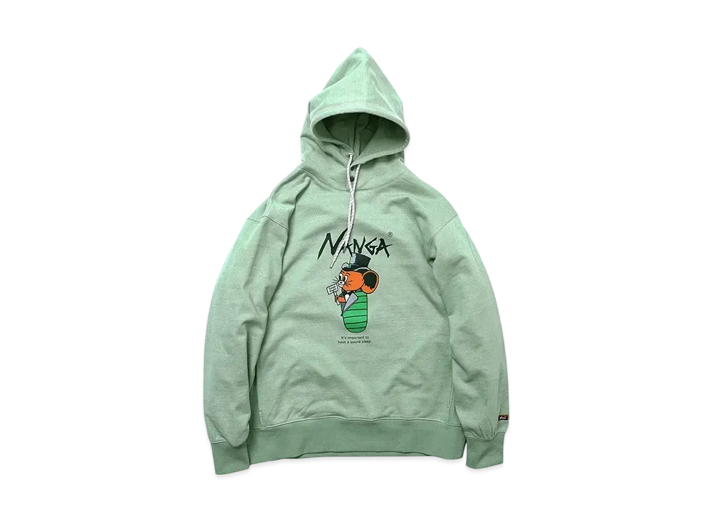 NANGA x Jerry Ukai Eco Hybrid Sleeping Jerry Marquez Hoodie(Unisex) "Sage"