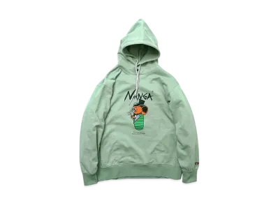 NANGA x Jerry Ukai Eco Hybrid Sleeping Jerry Marquez Hoodie(Unisex) "Sage"