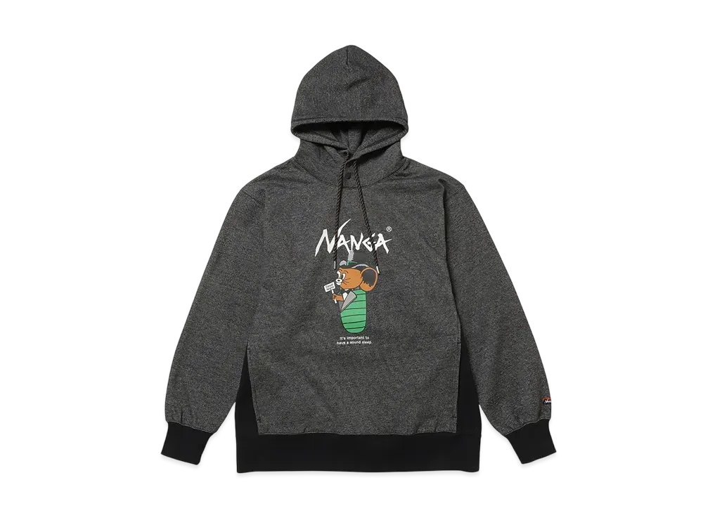 NANGA x Jerry Ukai Eco Hybrid Sleeping Jerry Marquez Hoodie(Unisex) "Blk"