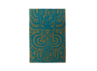 NANGA Tree Of Life Cotton Blanket Single "Blue Tree" "Blue Tree"