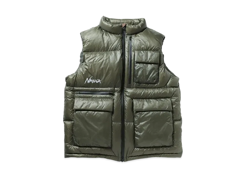 NANGA x Liberaiders Ripstop Nylon Down Vest "Olive"