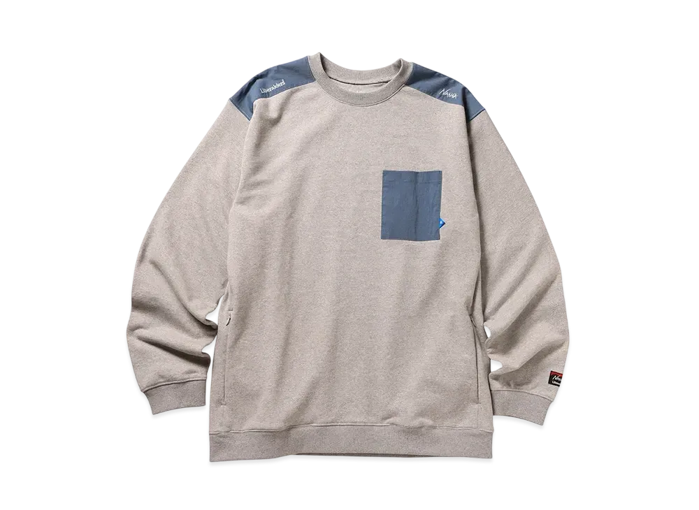 NANGA x Liberaiders Eco Hybrid Sweatshirt "Light Grey"