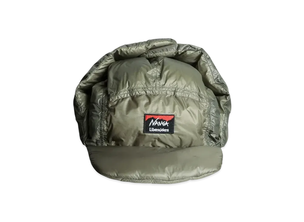 NANGA x Liberaiders Ripstop Nylon Down Cap "Olive"