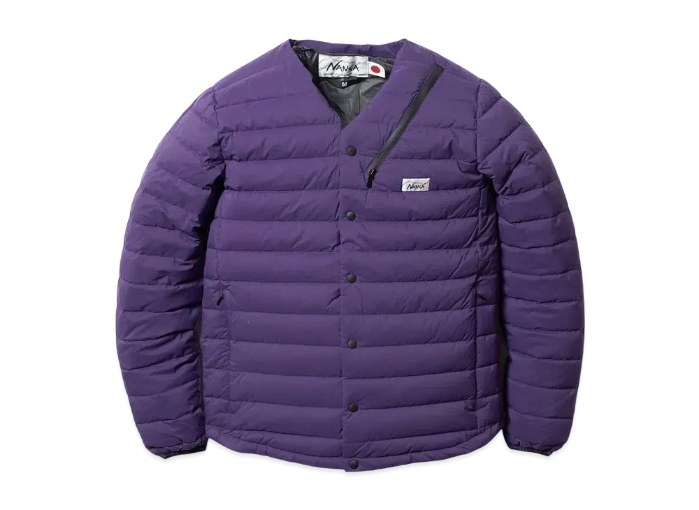 NANGA WHITE LABEL Down Cardigan "Purple"