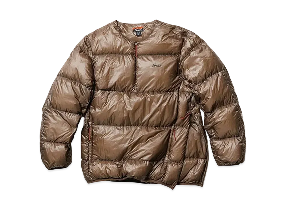NANGA Mountain Lodge Down Crew Neck Top "Mocha"