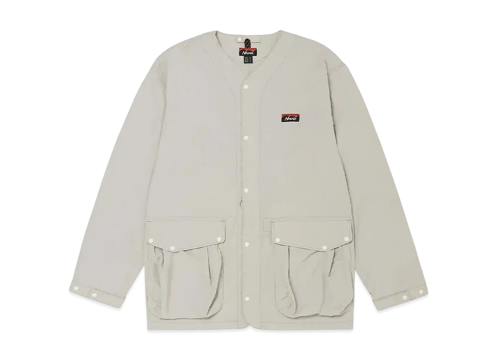 NANGA Nylon Tusser No Collar Jacket(Men) "Ivory"