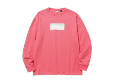 NANGA Eco Hybrid Box Logo L/S Tee(Unisex) "Pink"
