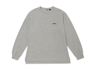 NANGA Eco Hybrid Box Logo Embroidery L/S Tee(Unisex) "LightGray"
