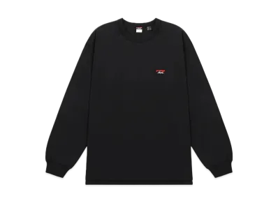 NANGA Eco Hybrid Box Logo Embroidery L/S Tee(Unisex) "Black"