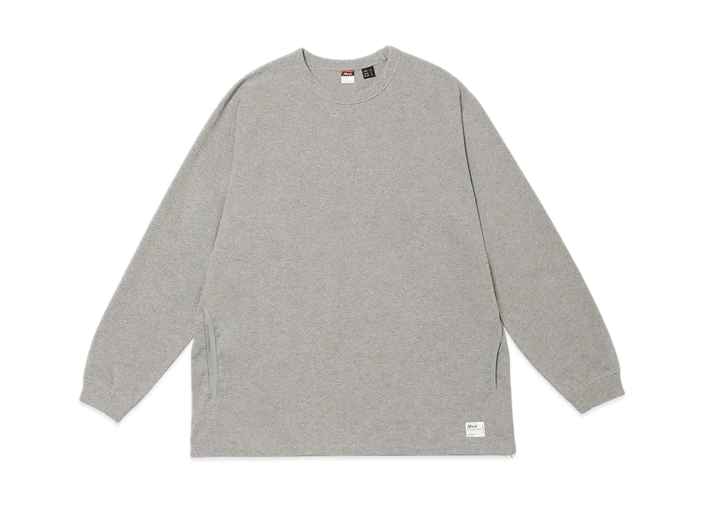 NANGA Eco Hybrid Oversized L/S Tee(Men) "LightGray"