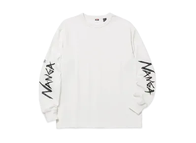 NANGA Eco Hybrid Slv Logo L/S Tee(Unisex) "White"