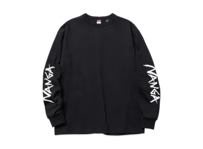 NANGA Eco Hybrid Slv Logo L/S Tee(Unisex) "Black"