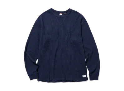 NANGA Eco Hybrid Waffle L/S Tee(Men) "Navy"