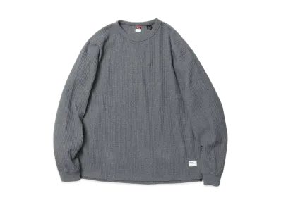 NANGA Eco Hybrid Waffle L/S Tee(Men) "HeatherGrey"
