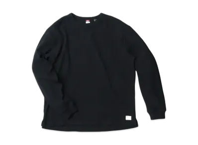 NANGA Eco Hybrid Waffle L/S Tee(Men) "Black"