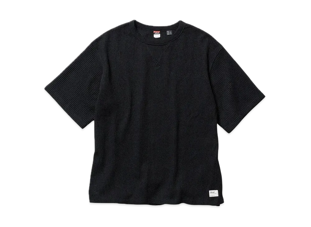 NANGA Eco Hybrid Waffle Loose Fit Tee(Unisex) "Black"