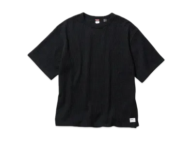 NANGA Eco Hybrid Waffle Loose Fit Tee(Unisex) "Black"