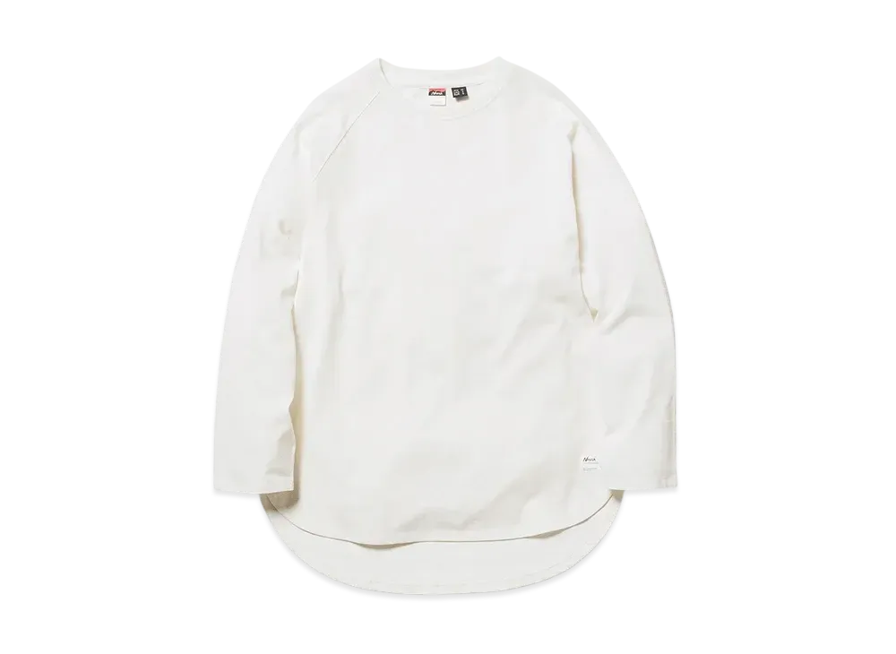 NANGA Eco Hybrid Raglan Sleeve Tunic Tee W(Women) "White"