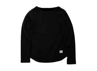 NANGA Eco Hybrid Waffle B.Neck L/S Tee W(Women) "Black"