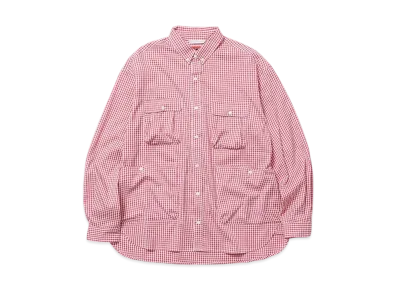 NANGA Gingham Check Camp Shirt(Men) "Orange"