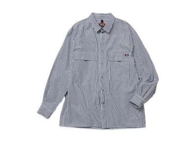 NANGA Stripe W Pocket Box Shirt(Men) "Navy"