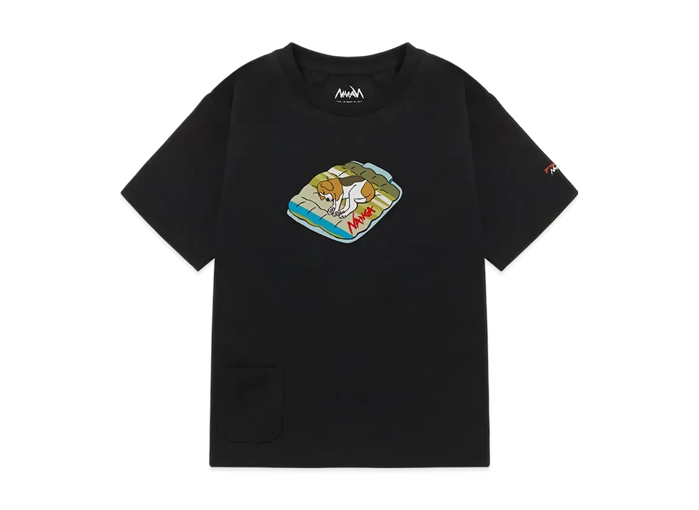 NANGA Ecohybrid Kids Tee (DOG PT) "Black"
