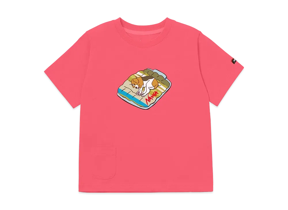 NANGA Ecohybrid Kids Tee (DOG PT) "S.Pink"