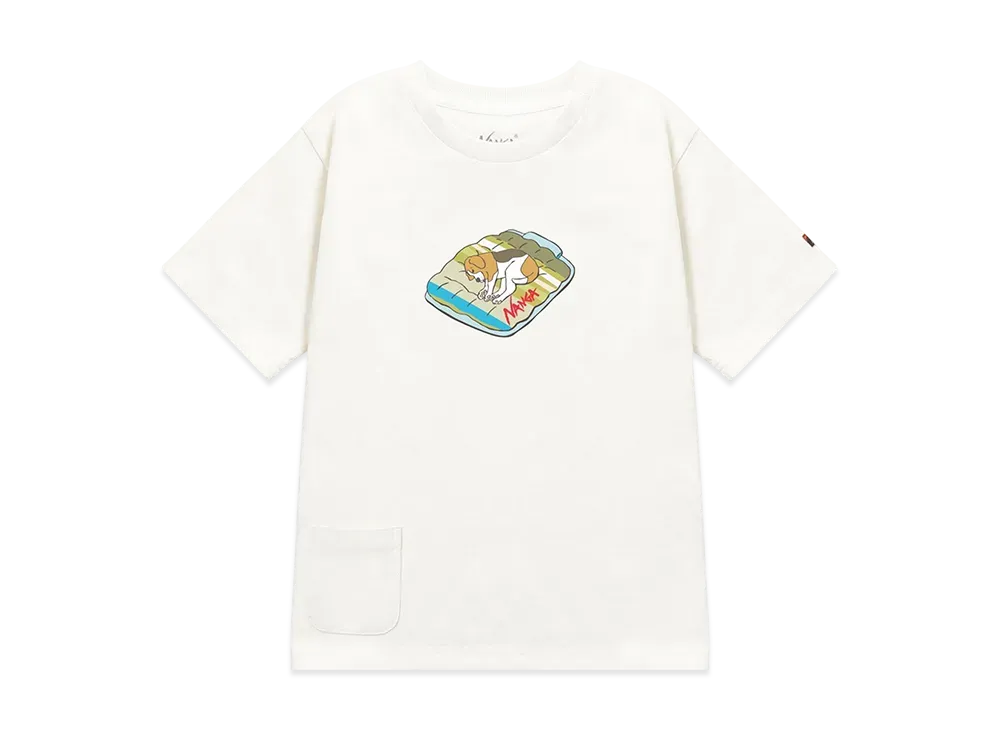 NANGA Ecohybrid Kids Tee (DOG PT) "White"