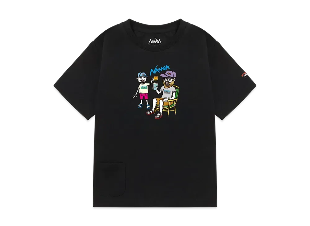 NANGA Eco Hybrid Kids Tee (FAM PT) "Black"