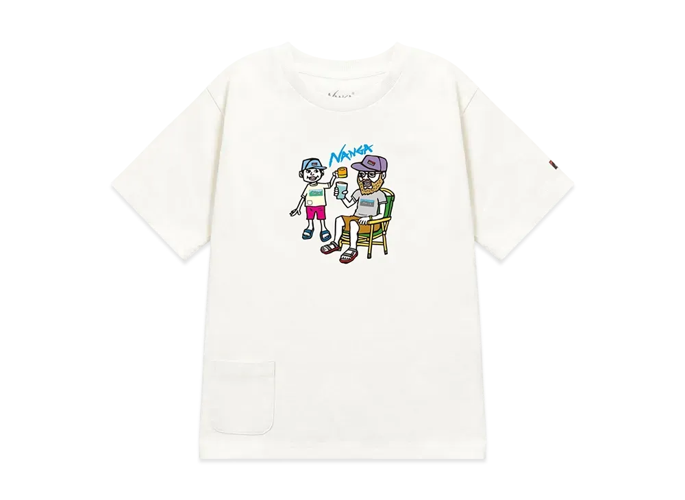 NANGA Eco Hybrid Kids Tee (FAM PT) "White"