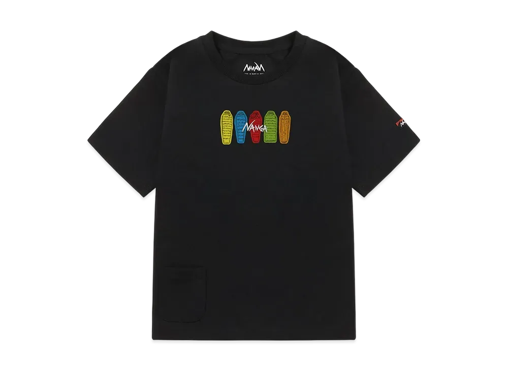 NANGA Eco Hybrid Kids Tee (SB PT) "Black"
