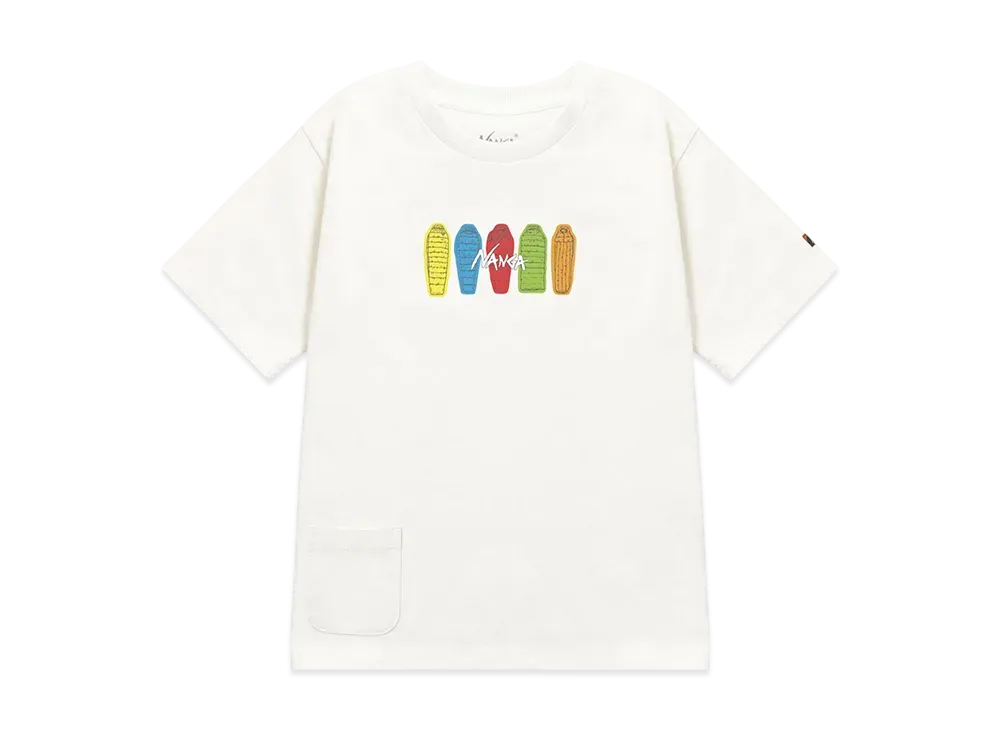 NANGA Eco Hybrid Kids Tee (SB PT) "White"