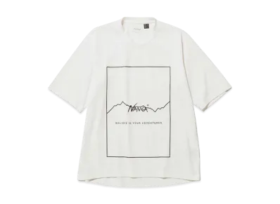NANGA SS T-Shirt Frame Logo "White"